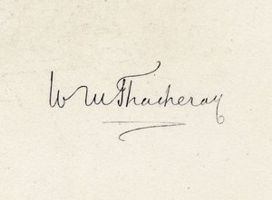 Signature de William Makepeace Thackeray (1811-63)